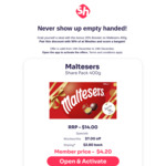 $2.80 Back in Shping Rewards on Maltesers Share Pack 400g (Currently $7 at Woolworths) @ Shping (Activation Required)