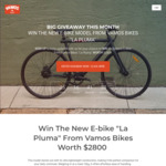Win a La Pluma E-Bike Worth $2,800 from Vamos Bikes
