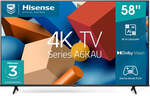 Hisense 58" A6KAU 4K UHD LED Smart TV [2023] $388 (Free C&C/ + Del) @ JB Hi-Fi
