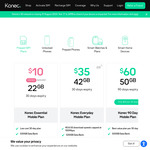 Konec Mobile Essential 30-Day Prepaid SIM Pack (22GB + International Calls to 15 Dest.) $10 (Ongoing $25) @ Konec