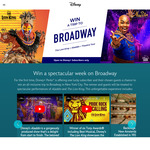 Win a Broadway Experience for 4 (2A/2C) in New York Worth up to $19,710 from Disney (Disney+ Subs)