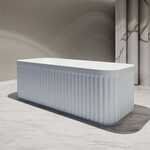 KUBO 1500mm Fluted Freestanding Bathtub Gloss White $899 + Delivery ($0 MEL C&C/ in-Store) @ Arova Bathrooms Melbourne