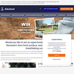 Win a Tasmanian Farm to Fork Experience (Flights, Rental Car, and Accommodation Included) from Rabobank