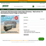 Win a MyCoolman 78 Recreational Series Fridge and Fridge Cover Worth $1,388 from Tentworld