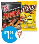 Mars Sharepacks M&M's or Pods $1.98 @ BigW, Cadbury 200g Blocks or Old Gold 200g $2.24,