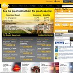 Flights with Scoot Gold Coast to SIN $179