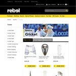 Cricket Bats, Gloves and Pads on Sale @ Rebel Sport (~40% off)
