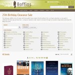 Boffins 25th Bday Clearance Sale - 40-70% Off Selected Books