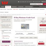 Westpac 55 Day & 55 Day Platinum Credit Card - Free for Life, Save $99/Yr - New Cardholders Only