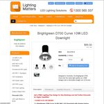 12x Brightgreen D700 LED Downlight Kits for $52.25 each + Shipping @ Lighting Matters