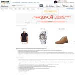 Amazon.com 20% off $100 on Clothes, Shoes and Watches
