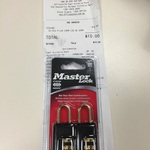 Master Small Combination Lock 2 Pack $10 @ Officeworks (Victoria Park, WA)