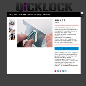 qicklock portable door lock