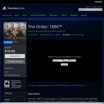 The Order: 1886 for US $10 (AU $13.84) on PSN