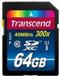 Transcend 64GB SDXC Class 10 UHS-1 up to 45MB/s (TS64GSDU1E) US $21.25 (~AU $30) Delivered @ Amazon