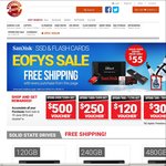 SanDisk SSD 120 GB $55 240GB $86, MicroSD 64GB $22 128GB $62 + More with FREE Post | Free Vouchers (Min Spend) @Shopping Express