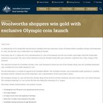 2016 Australian Olympic & Paralympic $2 Coins for $2 @ Woolworths (In-Store as Change) & Royal Australian Mint (Online+Postage)