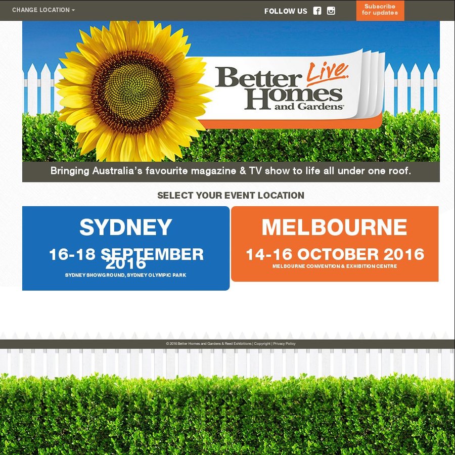 Free Better Homes And Gardens Live Tickets Sydney Or Melbourne