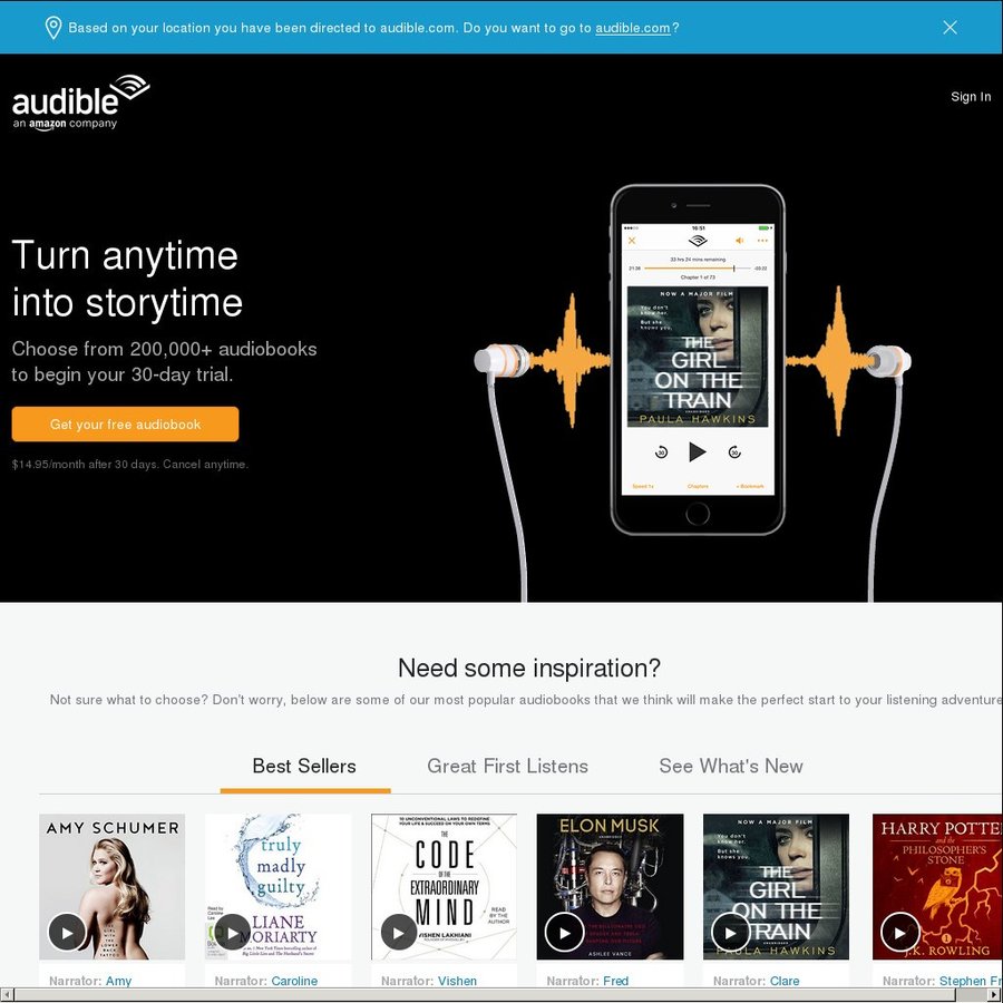 Audible 2 for 1 Sale on Series OzBargain