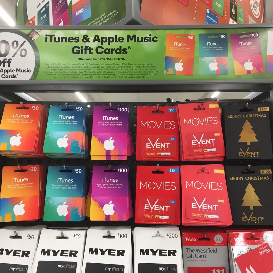 20x Everyday Rewards points on Apple gift cards @ Woolworths (15, apple gift  cards woolworths - hpnonline.org