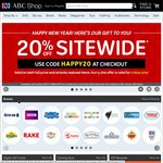 20% off Site Wide at ABC Shop Online