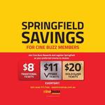 Event Cinemas Springfield (QLD) Standard $8 VMAX $11 Gold Class $20 (Cinebuzz Members)