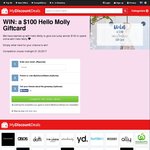 WIN a $100 Hello Molly Giftcard (Ladies' Fashion) from MyDiscountDeals.com