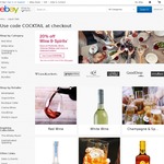 20% off Wine & Spirits from Selected Stores- eBay.com.au - Ends 22 May