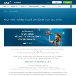 Win 1 of 5 Prizes of 1 Million Velocity Frequent Flyer Points from ANZ Bank