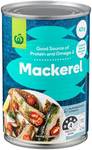 Woolworths Mackerel in Oil/Tomato Sauce - 425g Can (~275g Drained) - New Line - $1.55