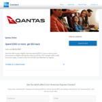 AmEx Statement Credit: Spend $350 at Qantas Online, Get $50 Back