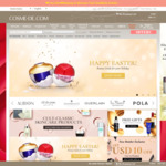 US $10 off ($99 Minimum Spend, New Customers) + Gift with Any Skin Product/Cosmetic Purchase + Up to 50% Off @ Cosme-De