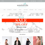 50% off Second Item @ Weekends Boutique Fashion