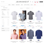 100% Cotton Short or Long Sleeve Shirt $11.99 (Was $49.99 - $64.99) (Free C&C or + Delivery) @ Jeanswest