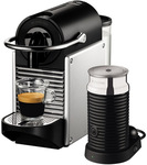 Delonghi EN120SAE Pixie Aeroccino Capsule Coffee Maker: Silver $199 Delivered (Bonus $30 via Cashback Redemption) @ Myer