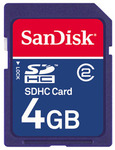 4GB Sandisk SDHC Memory Card, Class4, $5 Clive Peeters