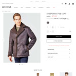 Men's Coats & Jackets up to 70% off (Sheepskin-Style Coat $79.95, Quilted down/Denim Look $79.95) + Delivery @ Guess