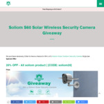 Win a Soliom Solar 100% WireFree Security Camera Worth $149 from Soliom
