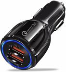 Dual USB Quick Charge QC 3.0 + 3.1a USB Car Charger $7.99 (20% off) + Delivery ($0 with Prime/ $39 Spend) @ Amazon AU