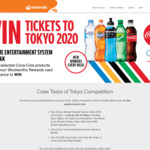 Win 1 of 4 Tokyo Olympic Games Experiences Worth Up to $32,500 or Other Prizes from Woolworths [Purchase Coke]
