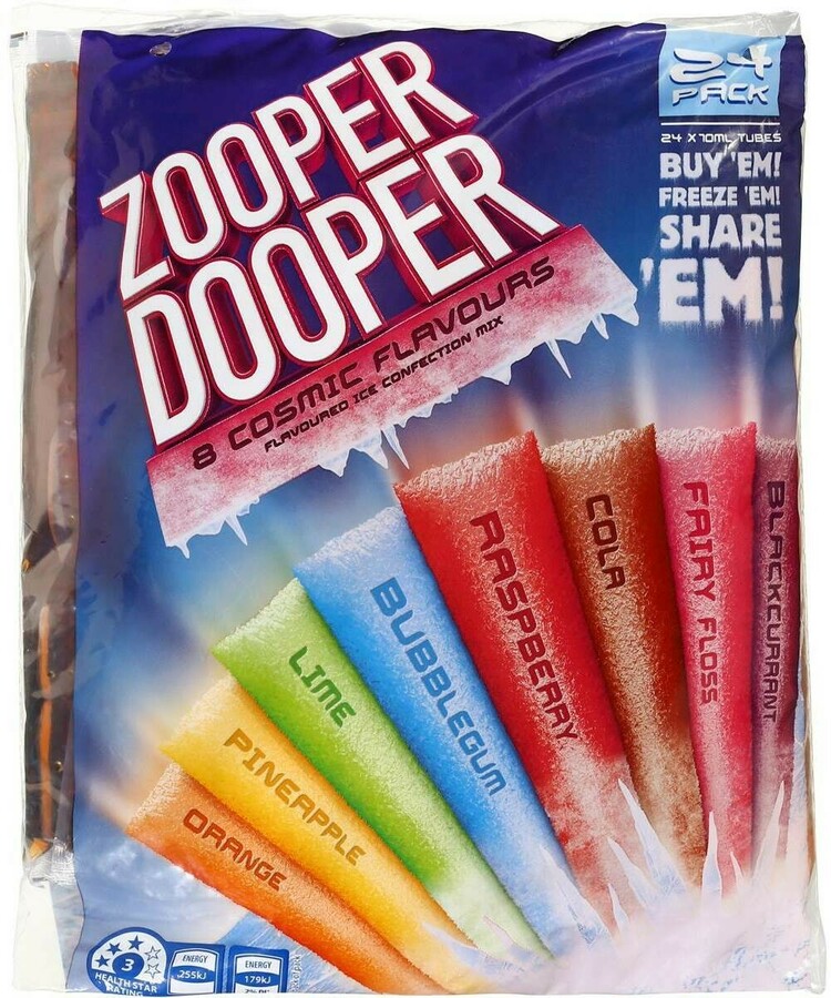 ½ Price Zooper Dooper Varieties 24pk 290 Big W Ozbargain