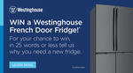 Win a Westinghouse French Door Fridge from Bi-Rite Home Appliances