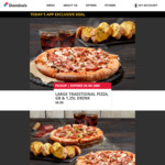 1 Large Traditional Pizza, Garlic Bread & 1.25 Drink $8 (Pick up) @ Domino's Pizza (App Only)