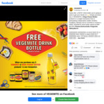 Free Vegemite Drink Bottle /w Purchase of 2x Vegemite or Bega Peanut Butter Products @ Drakes, Foodland, Ritchies IGA & Cornetts