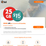 25GB Unlimited Prepaid Mobile Plan for $15 Per Month for 8 Months (Then $25/Month) @ e.Tel Mobile (Optus Network)