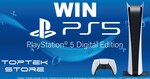 Win 1x PlayStation 5 Digital Edition from Toptek Store