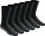 Dickies Men's Multi-Pack Dri-Tech Moisture Control Crew Socks - 6 Pairs $15 + Delivery ($0 with Prime/ $39 Spend) @ Amazon AU