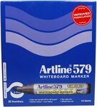 Artline 579 Whiteboard Marker, Chisel Nib, 2-5mm Widths Blue 12-Pack $4.06 + Del ($0 Prime/ $39 Spend) @ Amazon AU