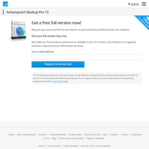 [PC] Free: Ashampoo Backup Pro 15 Licence Key