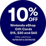 10% off Nintendo eShop Gift Cards @ Big W (in Store Only)